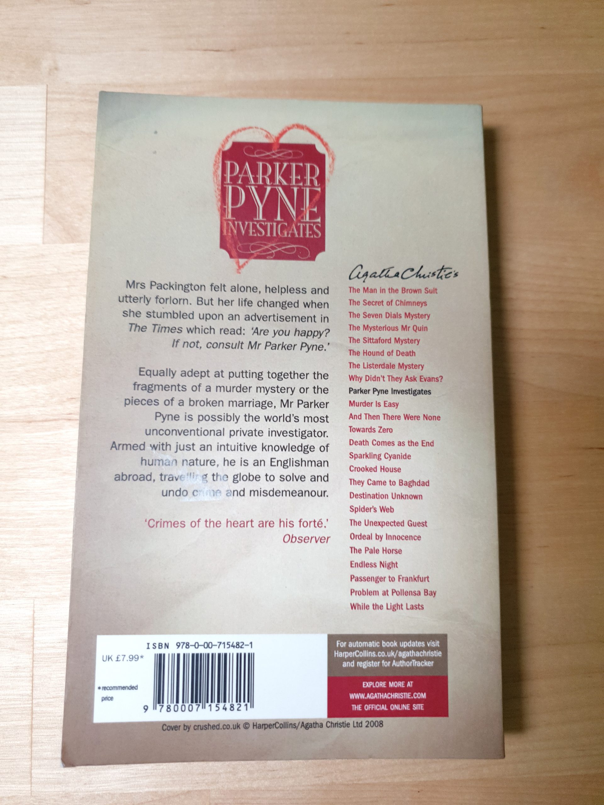 Parker Payne Investigates by Agatha Christie