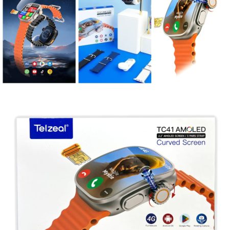 TC41 Telzeal AMOLED SMart watch 4G with Camera