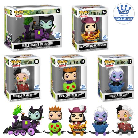 Disney villians funkos train set