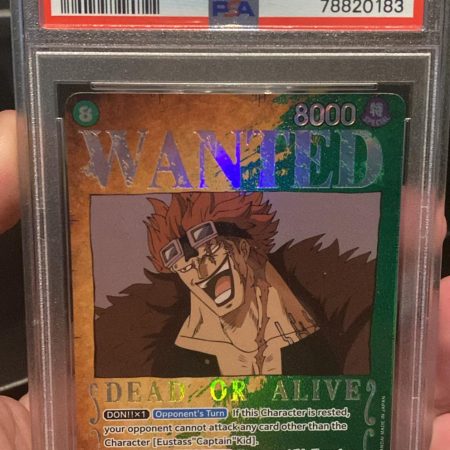 2023 One Piece OP03 WANTED Alt Art Eustass Captain Kid PSA 8 OP01-051