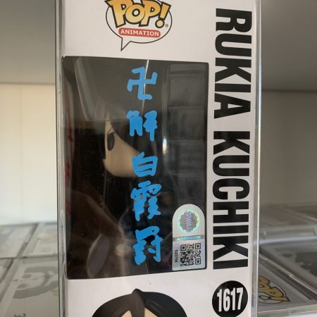 Rukia funko pop signed by JVA w/quote