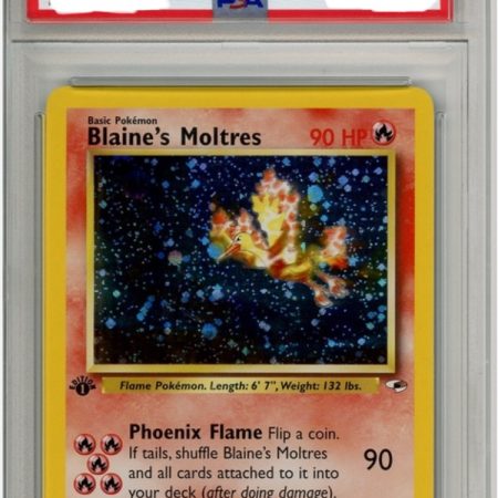 Blaines’s Moltres Holo 1st Edition - Gym Heroes (PSA 7)