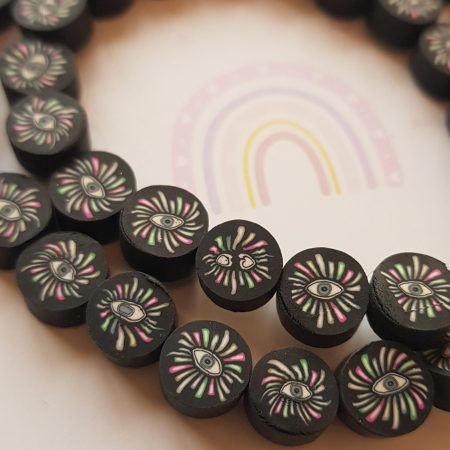 Black eye beads