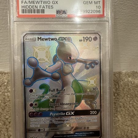 🩵2019 Pokemon Mewtwo GX Hidden Fates SV59/SV94 Full Art PSA GEM MINT 10