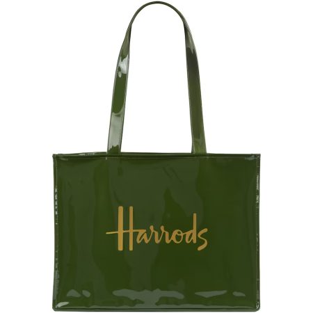 Harrods Logo Tote Bag ( Green )